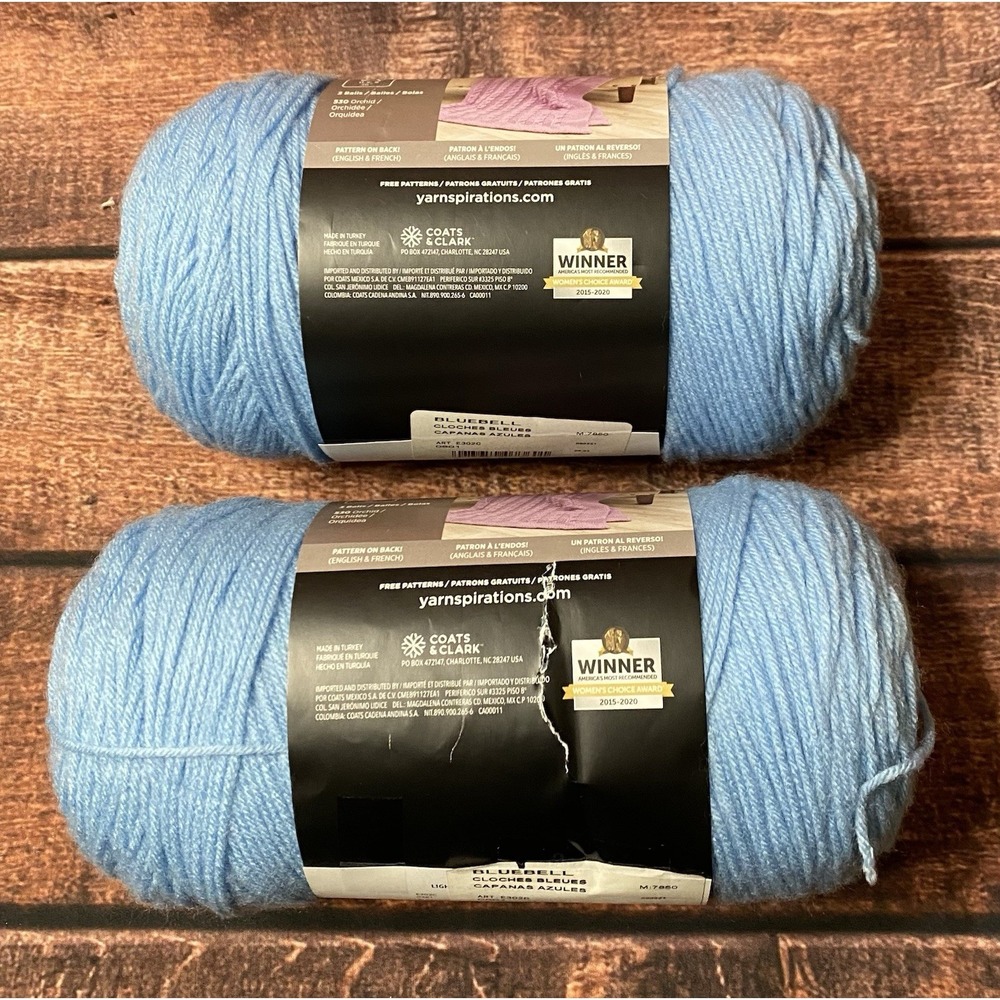Red Heart Super Saver Jumbo Yarn Bluebell 4-Medium 14 oz/744 yards Lot of 2 - Picture 3 of 5